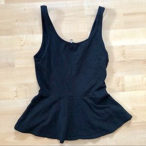 Express Black peplum tank